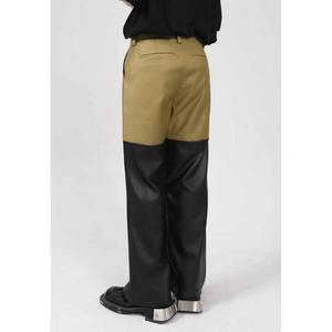 Pantalones de Cuero de Cintura Media con Cremallera y Logotipo Personalizado, de Alta Calidad, con Parches, a la Moda, Resistentes al Viento, Transpirables, Estilo Urbano, Corte Recto - Product Image 2