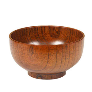 Ensaladera Redonda Ligera de Madera Maciza Ecológica Pulida para Frutas y Sopa - Product Image 6