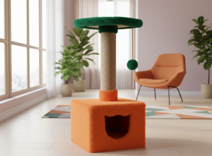 Arbre à chat Amistar Tropical House de haute qualité avec 2 niveaux, écologique et durable pour chats de toutes tailles - Product Image 6