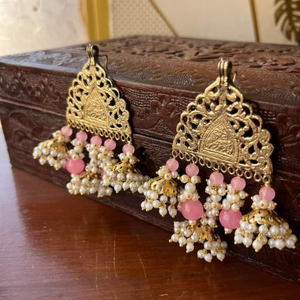 ต่างหู afghani ชุบเงินทันสมัยทำจากสแตนเลสพร้อมเครื่องประดับรูปดอกไม้สำหรับงานแต่งงานของผู้หญิงชุดเครื่องประดับของผู้หญิง - Product Image 3