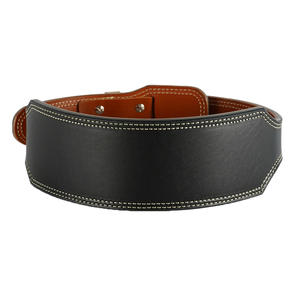 เข็มขัดหนังฝึกออกกำลังกายสีดำและสีขาวแข็งแรงทนทานพร้อมเย็บสองชั้นสำหรับใช้ในการออกกำลังกาย - Product Image 6