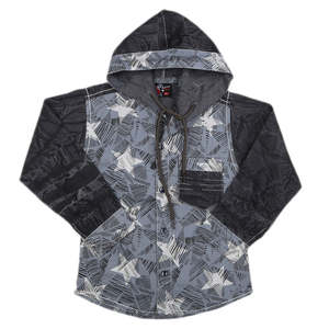 Chemise à capuche décontractée à manches longues pour garçons - Gris - Product Image 3