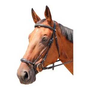 Brida de caballo de cuero genuino de alta calidad Brida de caballo de cuero genuino Brida de caballo de cuero real de alta calidad personalizada - Product Image 4