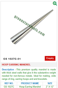 GS 1027C Boucles d'oreilles en acier inoxydable et métal avec mandrin Outils et équipement pour l'artisanat Bijoux élégants en laiton et acier - Product Image 2