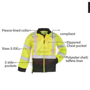 Chaqueta de Seguridad Reflectante y Transpirable de Diseño Personalizado, Certificación CE, Alta Visibilidad, Fabricación Pakistaní para Hombre - Product Image 3