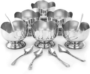 Elegant Brass <b>Bowl</b> with Spoon Traditional Dining Serving Premium Quality Brass Smooth Polished Shine - Product Image 6