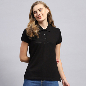 เสื้อโปโลผู้หญิง Fit2Fight แบบสลิม สีขาว สไตล์กีฬา แขนสั้น ปกพับได้  รับสกรีนโลโก้ตามสั่ง - Product Image 3