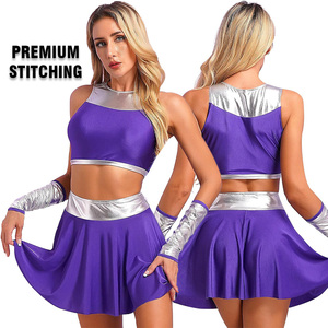 Uniforme de animadora personalizable de primera calidad Tela de Spandex elástica superior Servicio totalmente OEM para equipos - Product Image 5