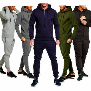 Último diseño, venta al por mayor, ropa deportiva, chándales para hombre, conjuntos de dos piezas, su propio logotipo y diseño, conjunto de chándal ajustado a la venta - Product Image 1