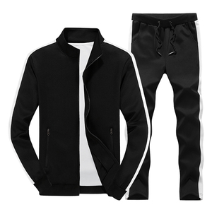 Conjunto de fitness con logotipo personalizado de alta calidad para hombre, Sudadera con capucha deportiva para gimnasio y pantalones de chándal, chándal de invierno con patrón sólido - Product Image 3