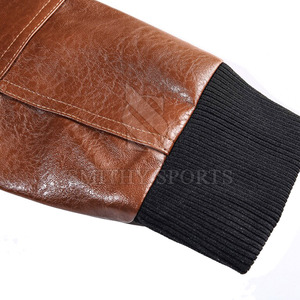 Nuevo diseño de tendencia Chaqueta de cuero de calidad superior para hombres Chaqueta de moda de cuero puro para venta en línea - Product Image 4