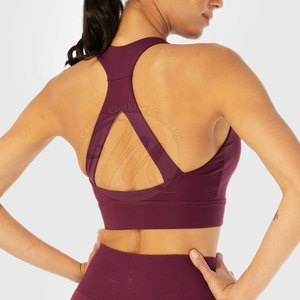 High Quality Customized Women Sports <b>Bra</b> with Breathable Simple Design Front Logo High Support-<b>Low</b> Price Private Label - Product Image 2