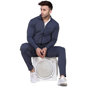 ชุดกีฬากลางแจ้งสไตล์วินเทจสำหรับผู้ชายชุดวอร์มผ้าแบบสวมหัวขนาดใหญ่กางเกงขาบานพิมพ์ลาย - Product Image 5