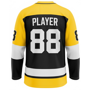 เสื้อฮอกกี้น้ำแข็งแบบซับลิเมชั่นสั่งทำพิเศษ พร้อมผ้าตาข่ายระบายอากาศ สีติดทนนาน ป้องกันแบคทีเรีย พื้นผิวเรียบเนียน - Product Image 6