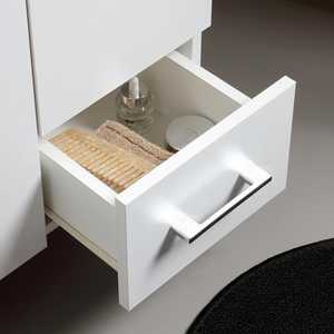 85cm Floor-Standing Bathroom Cabinet with Sink and <b>Mirror</b> White <b>Wall</b> Unit Ravenna Exported Bathroom <b>Sets</b> - Product Image 5