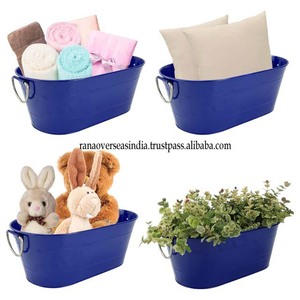 Huge Demand Best Quality Set of 2 Oval Shape <b>Ice</b> <b>Beverage</b> <b>Tub</b> Top Quality Metal <b>Beverage</b> <b>Tub</b> With Handle for Party at Sale Price - Product Image 4