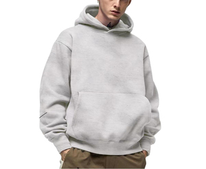 Sudaderas con capucha de punto con estampado informal de gran tamaño para hombre, venta al por mayor, ropa de calle informal lisa, logotipo personalizado, algodón pesado de gran tamaño - Product Image 4