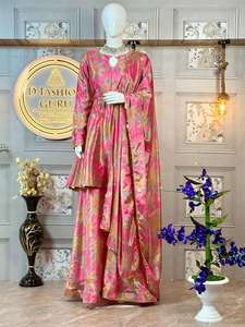 Conjunto de Palazzo con Top de Seda Chinnon Premium |   Impresionante Dupatta con Borde de Encaje para Fiestas, Secado Rápido, Acabado de Exhibición, Elegancia para Cada Ocasión - Product Image 6