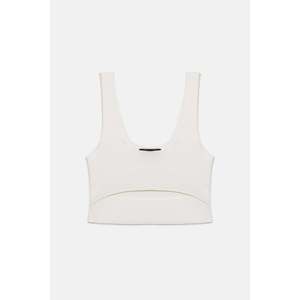 Top Corto Informal con Cuello Redondo, Logotipo Frontal y Detalle en la Cintura - Product Image 6