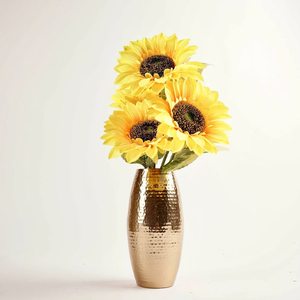 ชุดแจกันโลหะเคลือบสีขาว2ชิ้นทำด้วยมือกระถางดอกไม้โลหะสไตล์ชายฝั่ง - Product Image 5