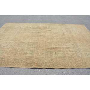 Alfombra clásica de lana de retazos verde Beige de 7,6x11,9 pies, alfombras rectangulares turcas Vintage hechas a mano, nuevo modelo de respaldo de látex para cabecera - Product Image 3
