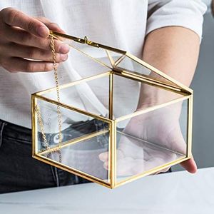 Organizador de vidrio de metal de primera calidad con detalles exquisitos y diseño moderno para un almacenamiento elegante de valiosos accesorios de joyería - Product Image 2