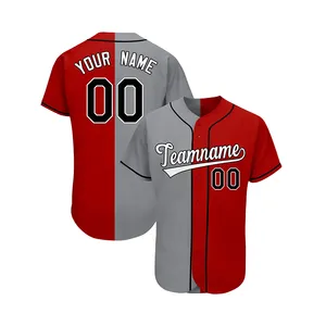 球衣定制棒球衫打印字母球队名称号码垒球训练制服个性化颜色对比男/儿童