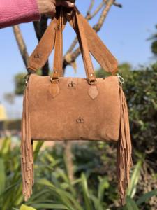 Nuevo Bolso Tote de Piel de Vaca Estilo Occidental con Patrón Grabado y Flecos, Cartera Elegante, Bolsos de Cuero para Mujer - Product Image 4