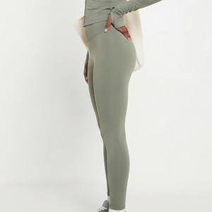 Pantalons de sport pour femmes, super doux, taille haute, avec logo personnalisé, extensibles, leggings de fitness décontractés, vente en gros - Product Image 5