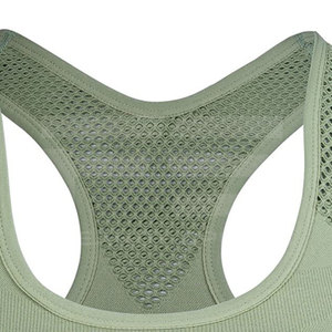 Soutien-gorge de sport pour femme, respirant, à maintien élevé, pour le yoga, la remise en forme, la salle de sport - Nouvelle arrivée, meilleure qualité, en spandex/polyester texturé - Product Image 5