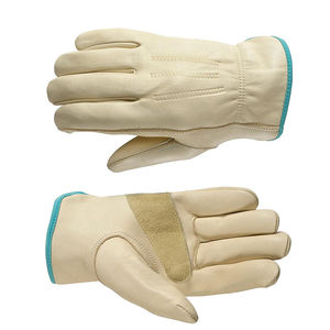 Gants de conduite de course unisexe Design à doigts entiers Couette en cuir de paume cousue antidérapante Confort élégant pour les voyages à vélo en plein air - Product Image 1
