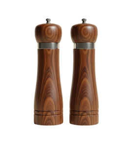 Vente directe, salière et poivrière en bois d'acacia durable et écologique, pot à épices, distributeur d'assaisonnement portable pour la cuisine à domicile - Product Image 1