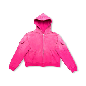Sudadera con Capucha de Felpa para Hombre, 100% Algodón, con Cierre, Estampado Digital, Corte Holgado, para Invierno - Product Image 2