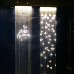 新概念酒店花园婚礼装饰用光纤瀑布窗帘灯