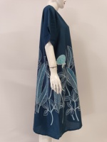 Vestido de verano diario, talla Jumbo, Daster en capas, patrón Floral de verano para mujer, ropa de dormir de manga corta, cómodo rayón suave
