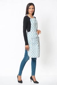 Imprimé Ikat Imprimer Fabriqué À La Main Tablier De Cuisine Bloc Imprimer Tablier Charlotte Indigo pour Un Usage Domestique - Product Image 2