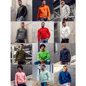 Unisex Heavy Weight Crewneck Sweatshirts <b>Thick</b> Puffer Hoodies Custom Pullover <b>Fleece</b> for <b>Men</b> - Product Image 6