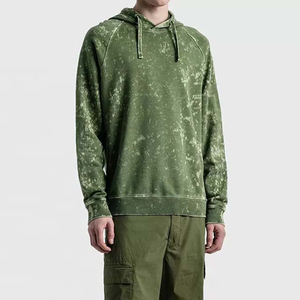 Sudadera con capucha de lavado ácido de peso pesado superventas para hombre 100% algodón hombro caído Etiqueta Privada bolsillo frontal para invierno - Product Image 5