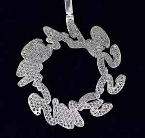 Diseñador único 925 plata esterlina VVS claridad Moissanite diamante Hip Hop colgante círculo estilo joyería fina regalo para hombres - Product Image 4