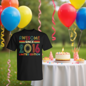 Fantastica maglietta con decorazioni per il 10° compleanno, edizione limitata dal 2016, per promozioni - Product Image 3