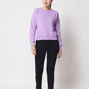 Sudadera Jogger de cuello redondo de algodón 100% para mujer de invierno con logotipo personalizado con servicio OEM de impresión personalizada - Product Image 5