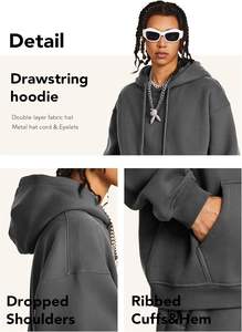 Sweat à capuche pour hommes Sweat à capuche en molleton lourd pour hommes Sweat à capuche pull surdimensionné avec poche Vêtements de sport décontractés - Product Image 5