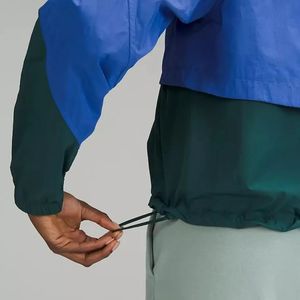 <b>Women</b> Color Block Cropped <b>Windbreaker</b> Jacket Lightweight Hooded Outdoor Sports Jacket Fashion Streetwear Waterproof Windproof - Product Image 5