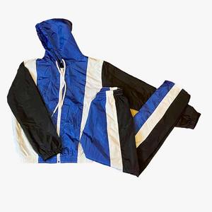 2025 Lightweight 100% <b>Nylon</b> <b>Shorts</b> Set Windbreaker Tracksuit Workout Zip up Hoodie and <b>Shorts</b> Contrast Color Unique Design Sets - Product Image 6