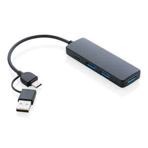 ฮับ USB พร้อมพอร์ต RCS พลาสติกรีไซเคิลสองอินพุต - Product Image 4