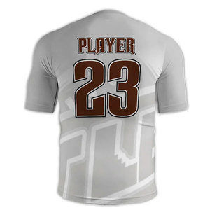 Maillot de basket-ball pour homme, sublimé, manches courtes, col rond, évacuation de l'humidité, coupe athlétique, toutes saisons, polyester - Product Image 4
