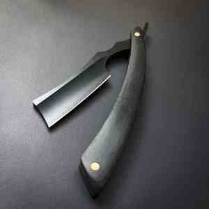 Rasoir fait main personnalisé pour barbier Rasoir à manche droit en bois en acier inoxydable - Product Image 3