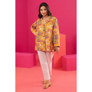 Camisa Khaddar con Estampado Floral WGK-KDW-DP-3007, Elegante Camisa Khaddar con Estampado Floral - Product Image 1