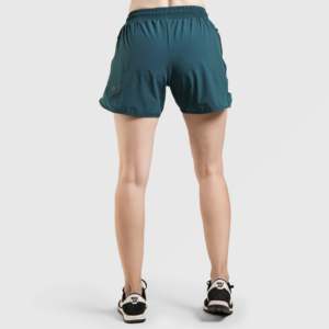 กางเกงขาสั้น Yager Green Hot Shorts ไซส์ XS เอวสูง ผลิตจากโพลีเอสเตอร์ เทอร์รี่คอตตอน และสแปนเด็กซ์ ปักโลโก้ตามสั่ง พร้อมเชือกผูกเอว สำหรับใช้ในยิม - Product Image 2