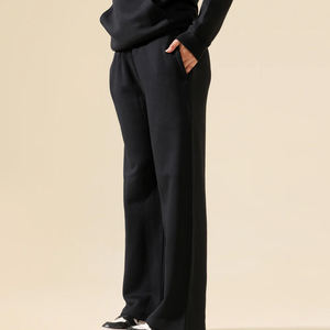 Pantalon baggy vintage pour femmes, vêtements d'hiver élégants et confortables avec fermeture à la taille élastique Design avant plat - Product Image 3